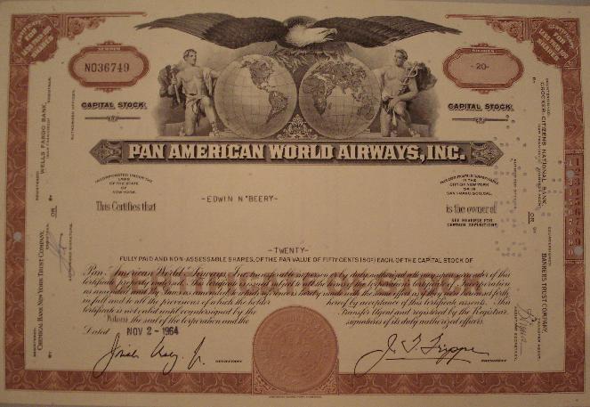 PanAm Pan Am Pan American World Airways